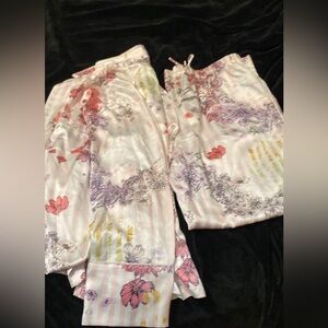 Vs floral satin pj set size medium